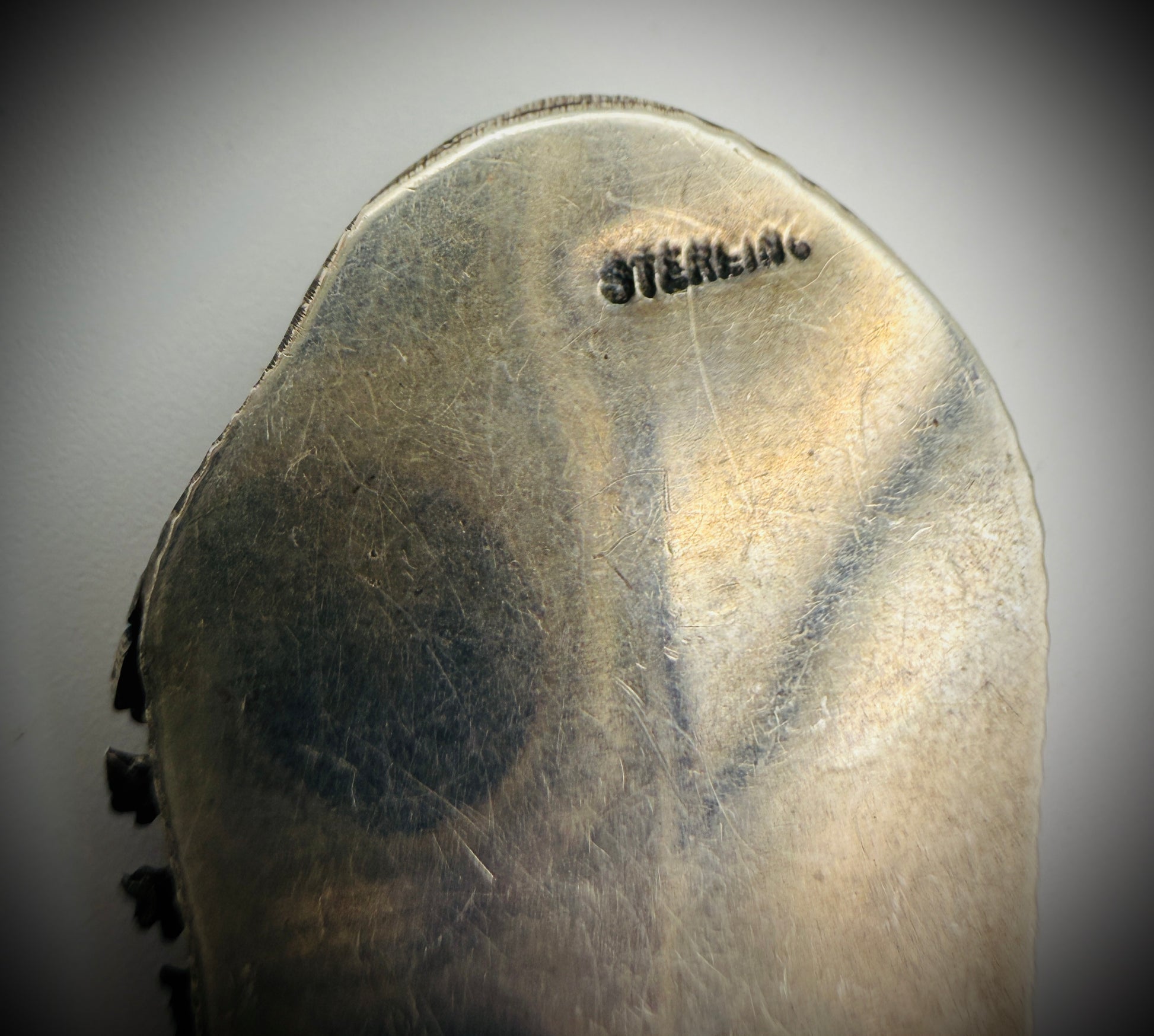 Sterling Turquoise Pendant w/ Leaf Accent • 1.75" • Pendant Only