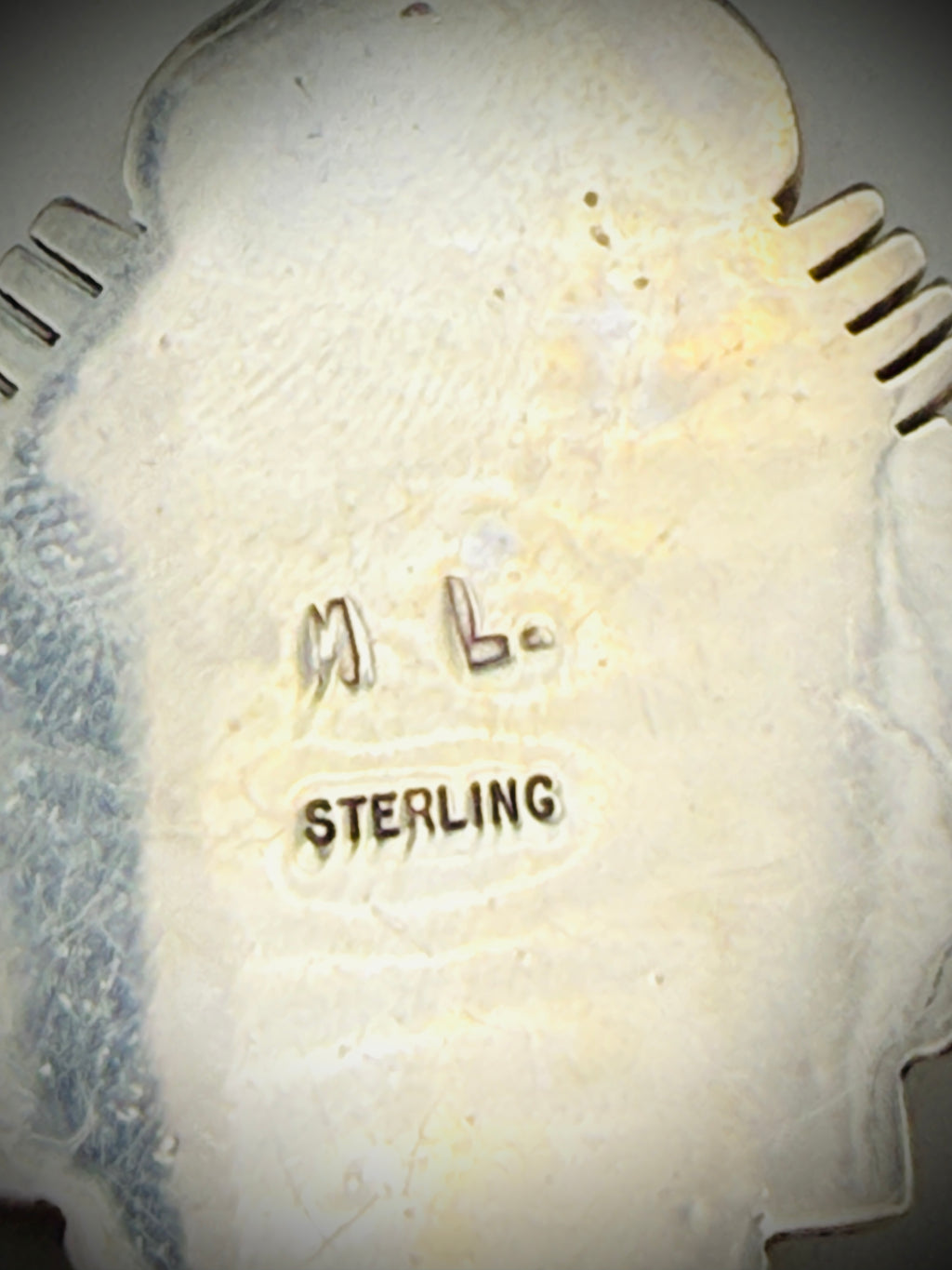 Sterling Malachite Pendant • Artist-Stamped “M L” • 2.75" • Pendant Only