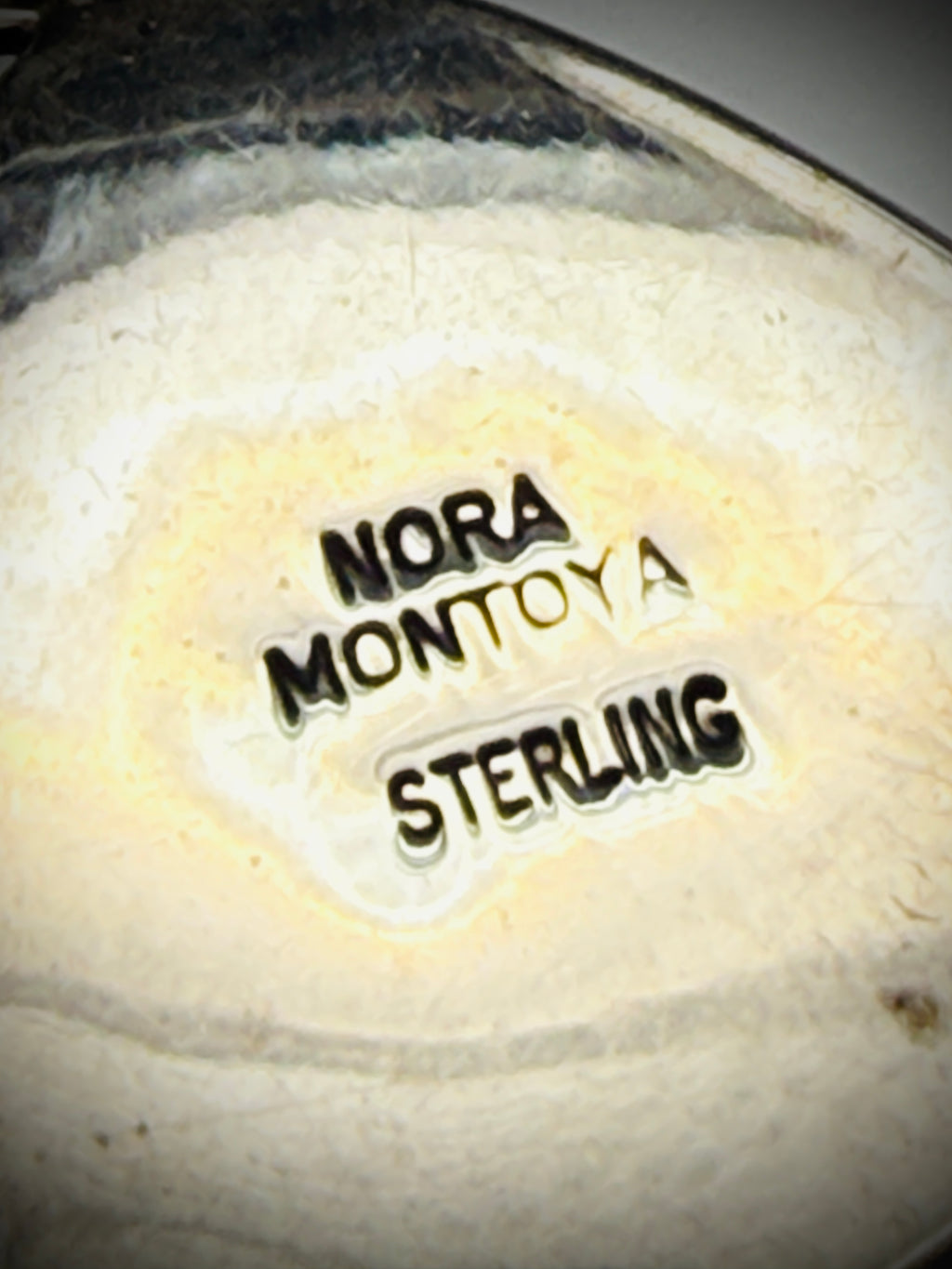 Sterling Silver Turquoise Pendant – Signed Nora Montoya