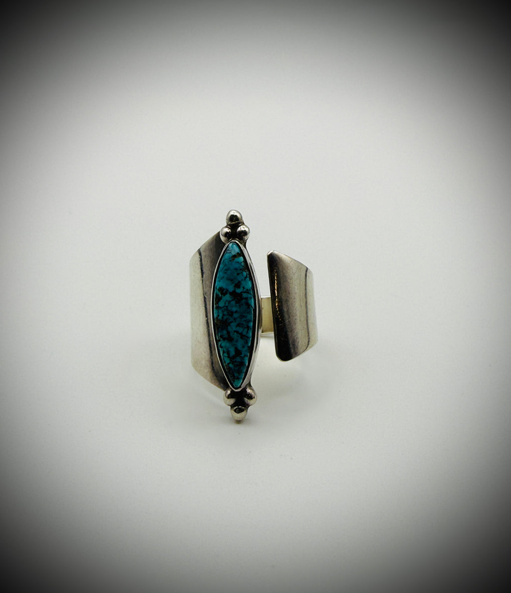 Ronnie Willie Sterling Silver Adjustable Turquoise Ring – Size 8.75 (Adjustable)