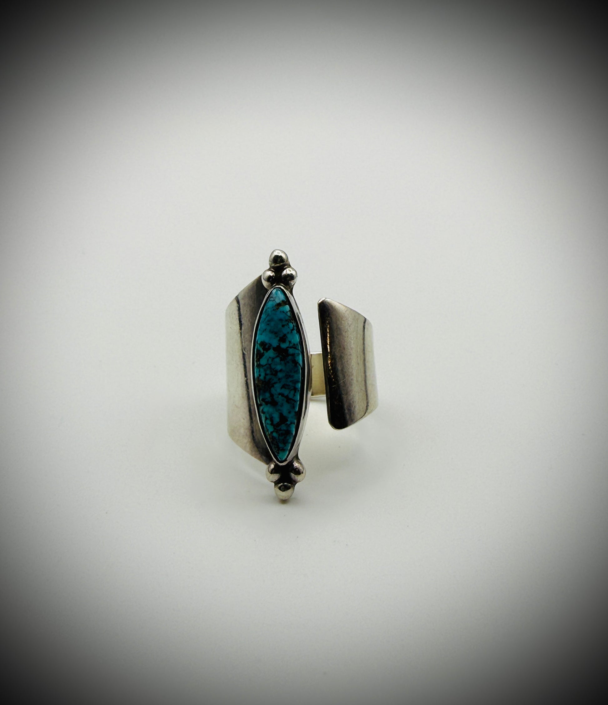 Ronnie Willie Sterling Silver Adjustable Turquoise Ring – Size 8.75 (Adjustable)