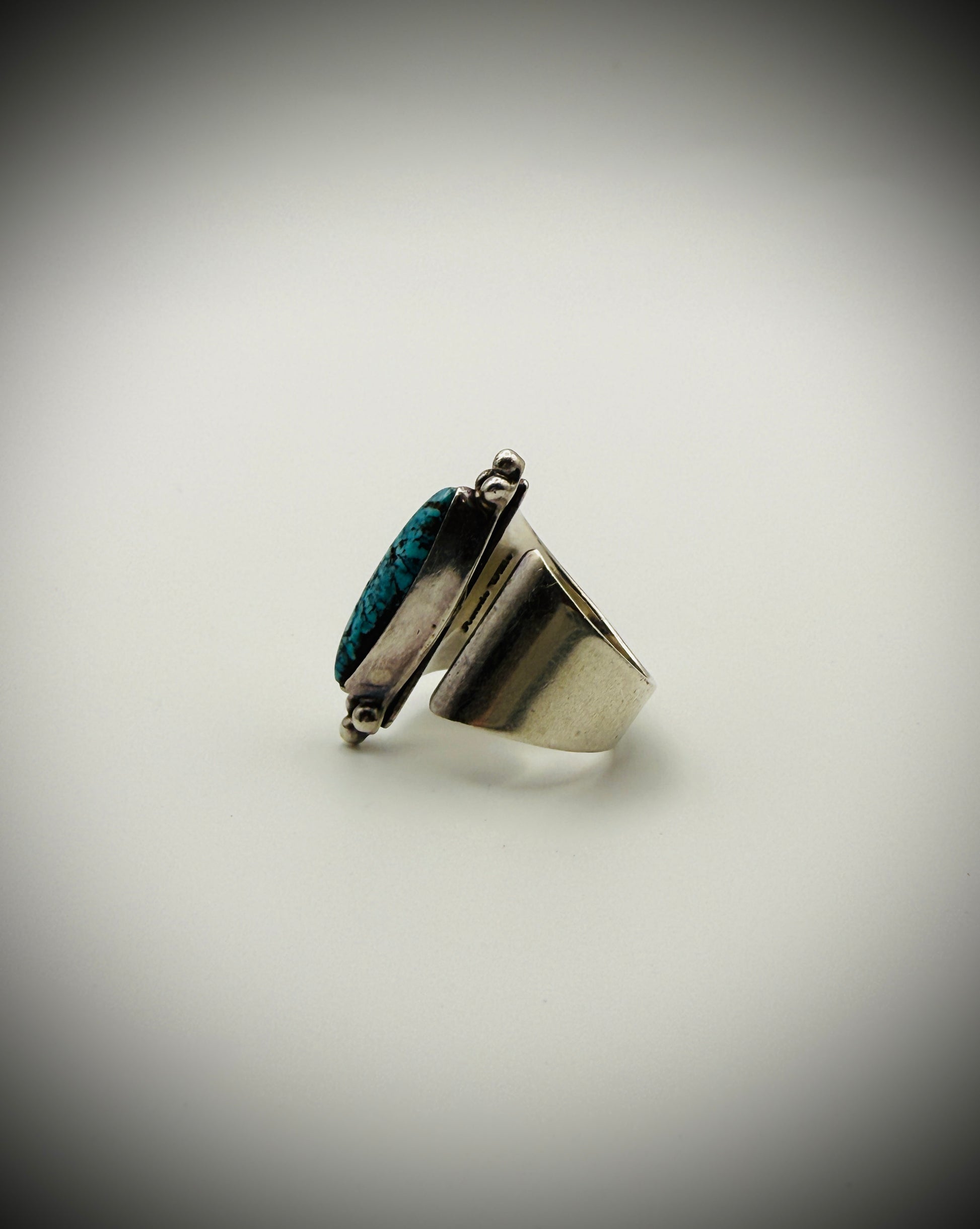 Ronnie Willie Sterling Silver Adjustable Turquoise Ring – Size 8.75 (Adjustable)