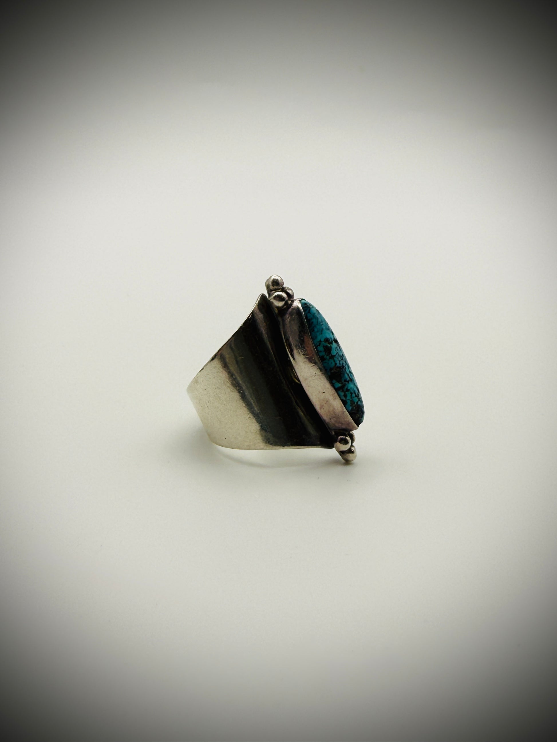 Ronnie Willie Sterling Silver Adjustable Turquoise Ring – Size 8.75 (Adjustable)