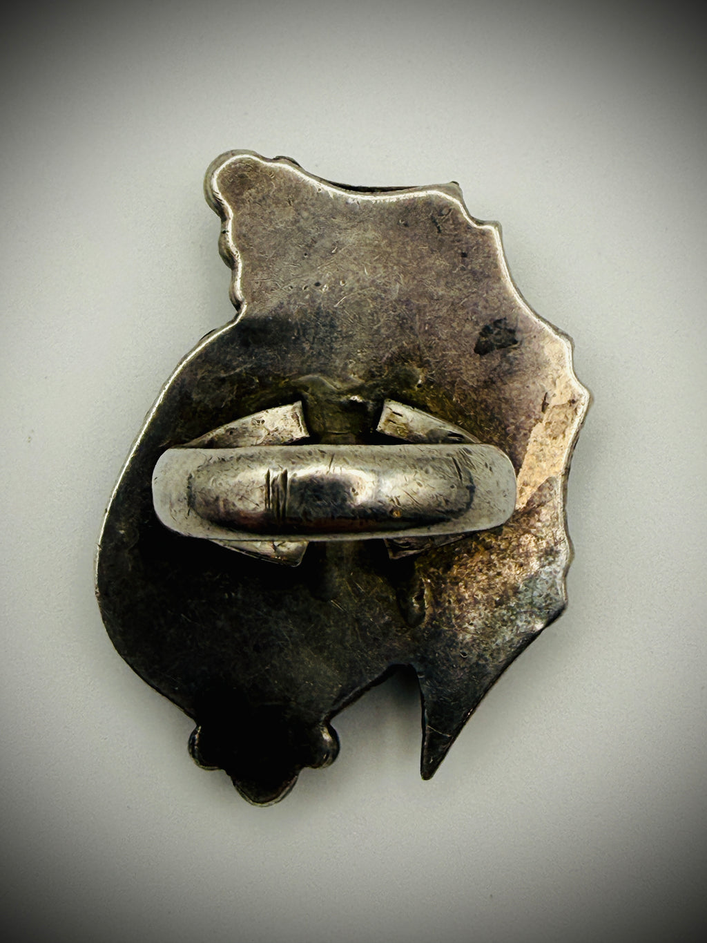 Vintage Sterling Turquoise Statement Ring — Sz 6.25, 15g