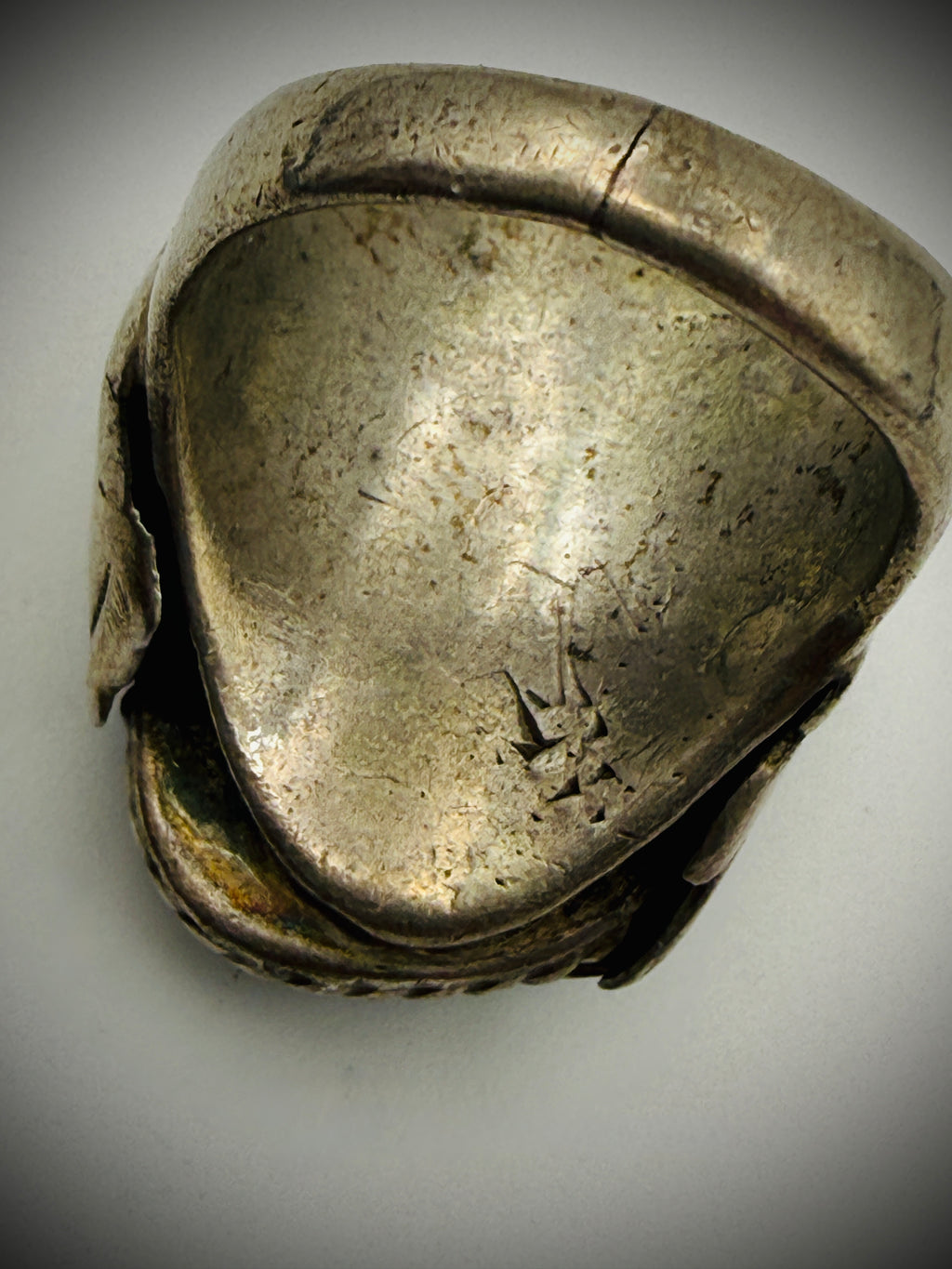 Substantial Vintage Navajo Sterling & Turquoise Statement Ring – Size 8.5, 23g