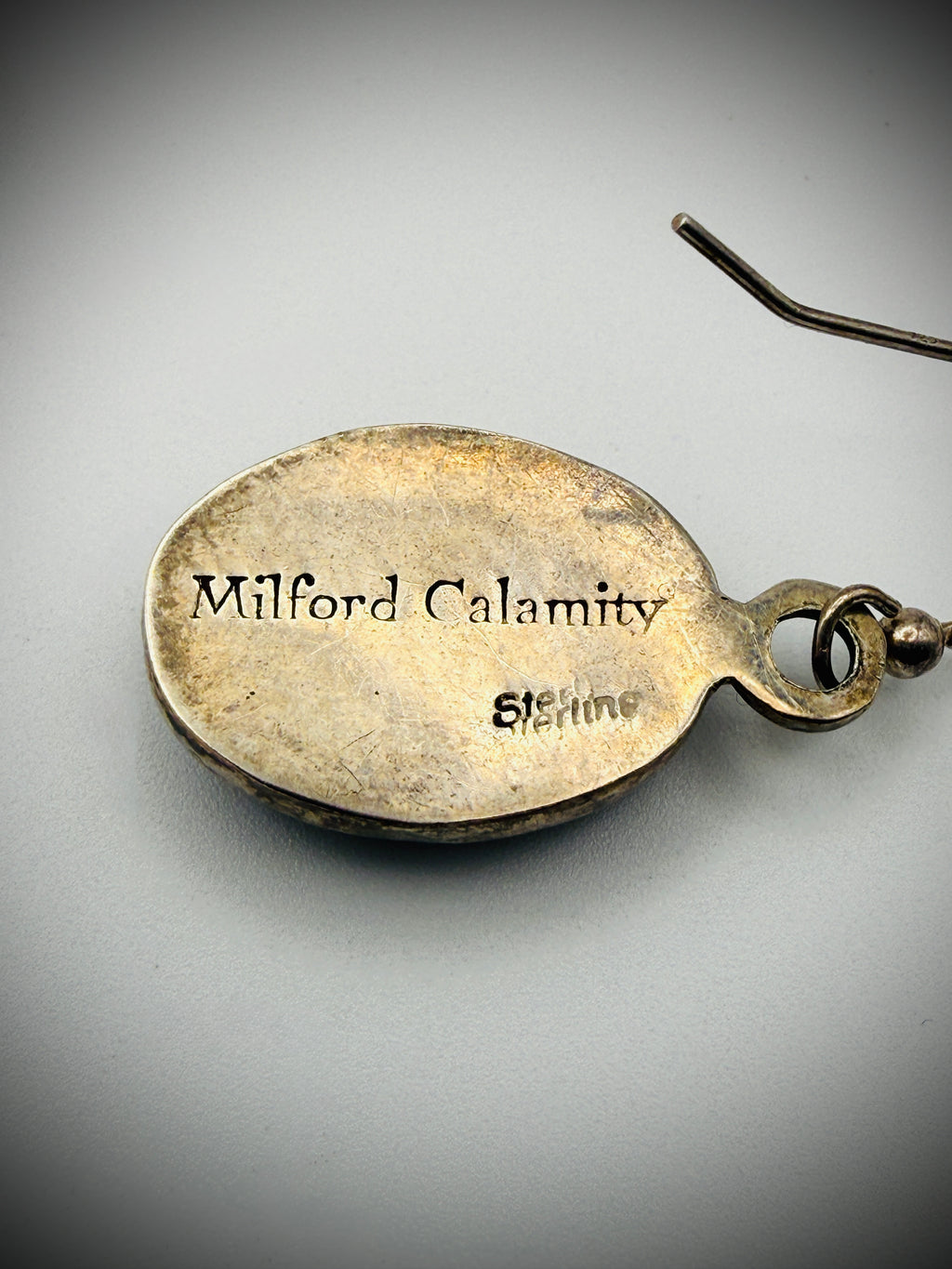 Sterling Dangle Earrings — Milford Calamity — 1.5"