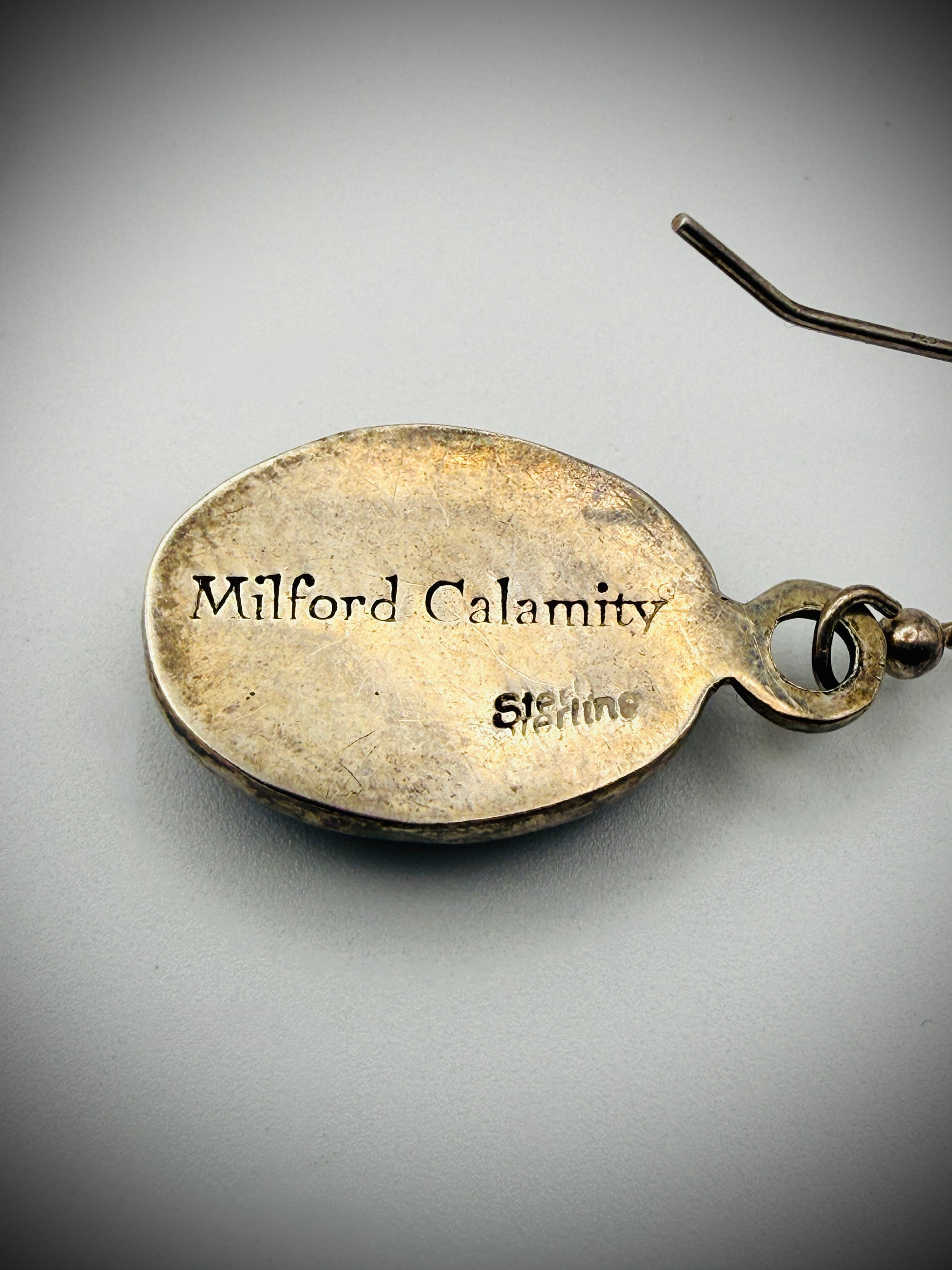 Sterling Dangle Earrings — Milford Calamity — 1.5"