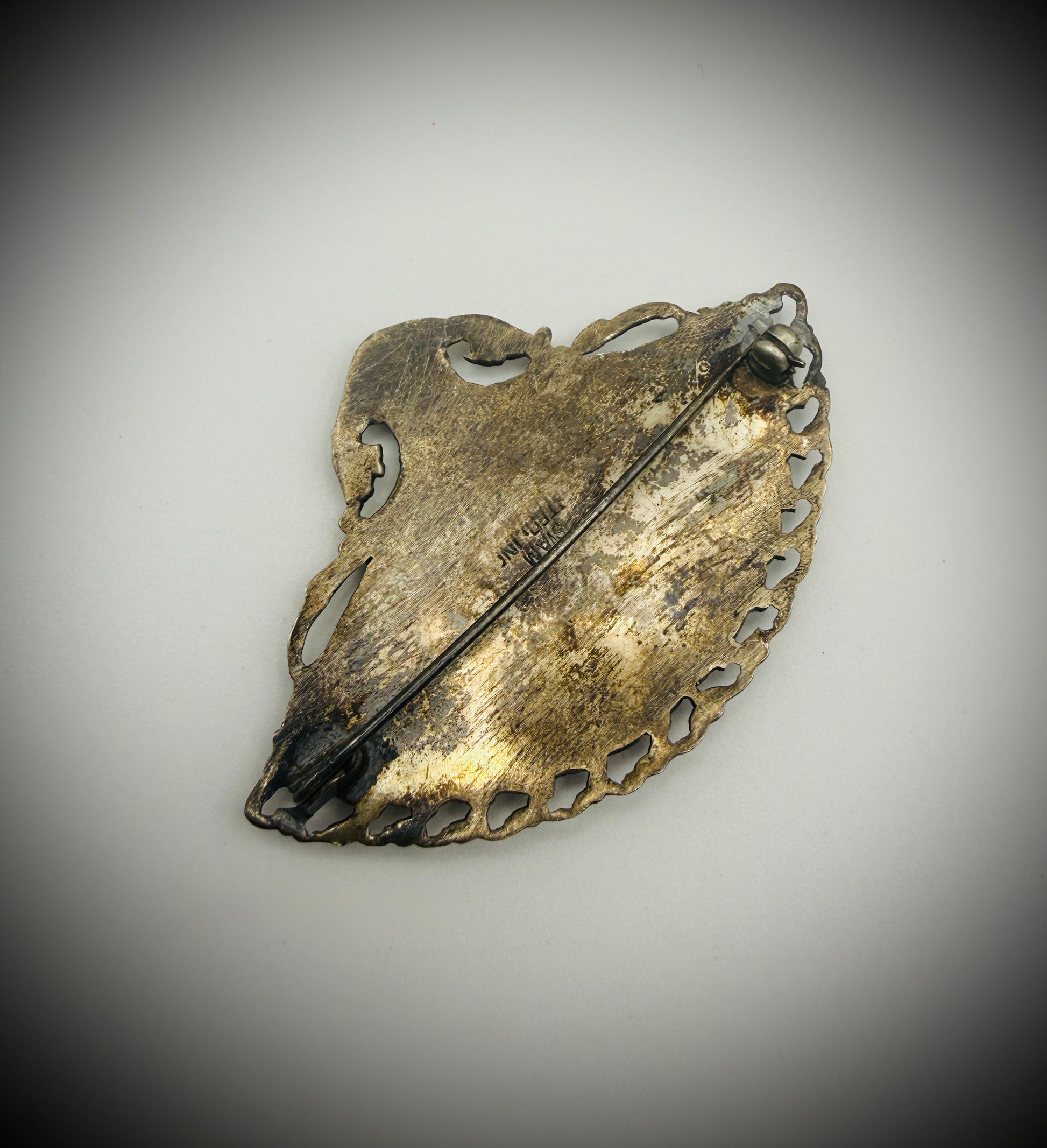 Vintage Siam Niello Lot – Compact, Bracelet (Repair), & 2 Brooches