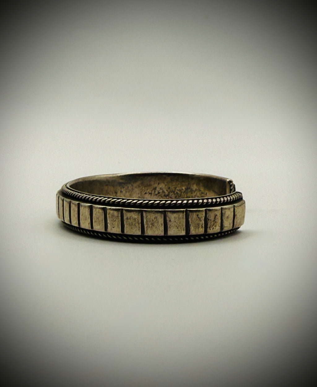 Artie Yellowhorse HC Heavy Sterling Silver Textured Cuff Bracelet