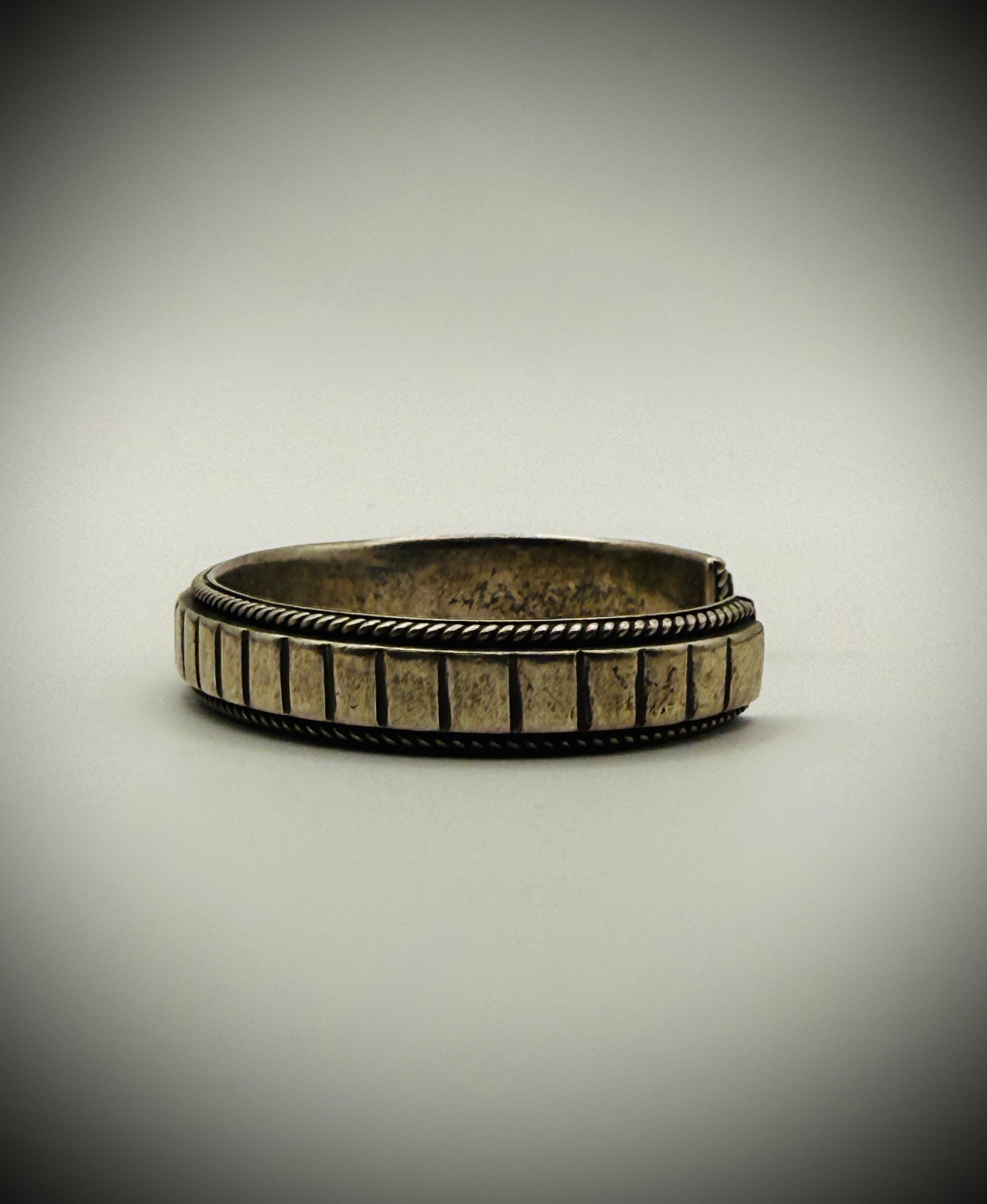 Artie Yellowhorse HC Heavy Sterling Silver Textured Cuff Bracelet