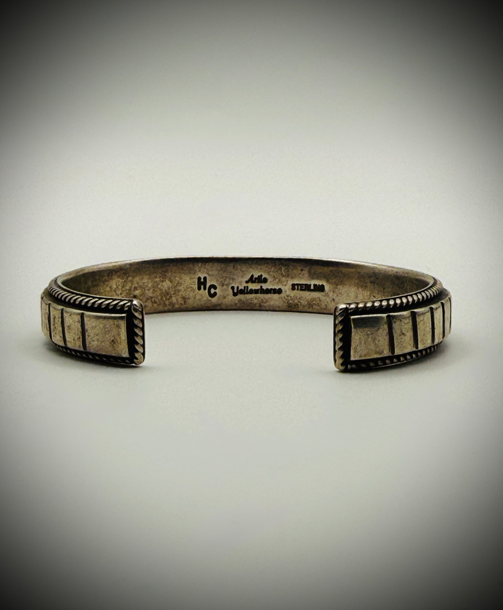 Artie Yellowhorse HC Heavy Sterling Silver Textured Cuff Bracelet