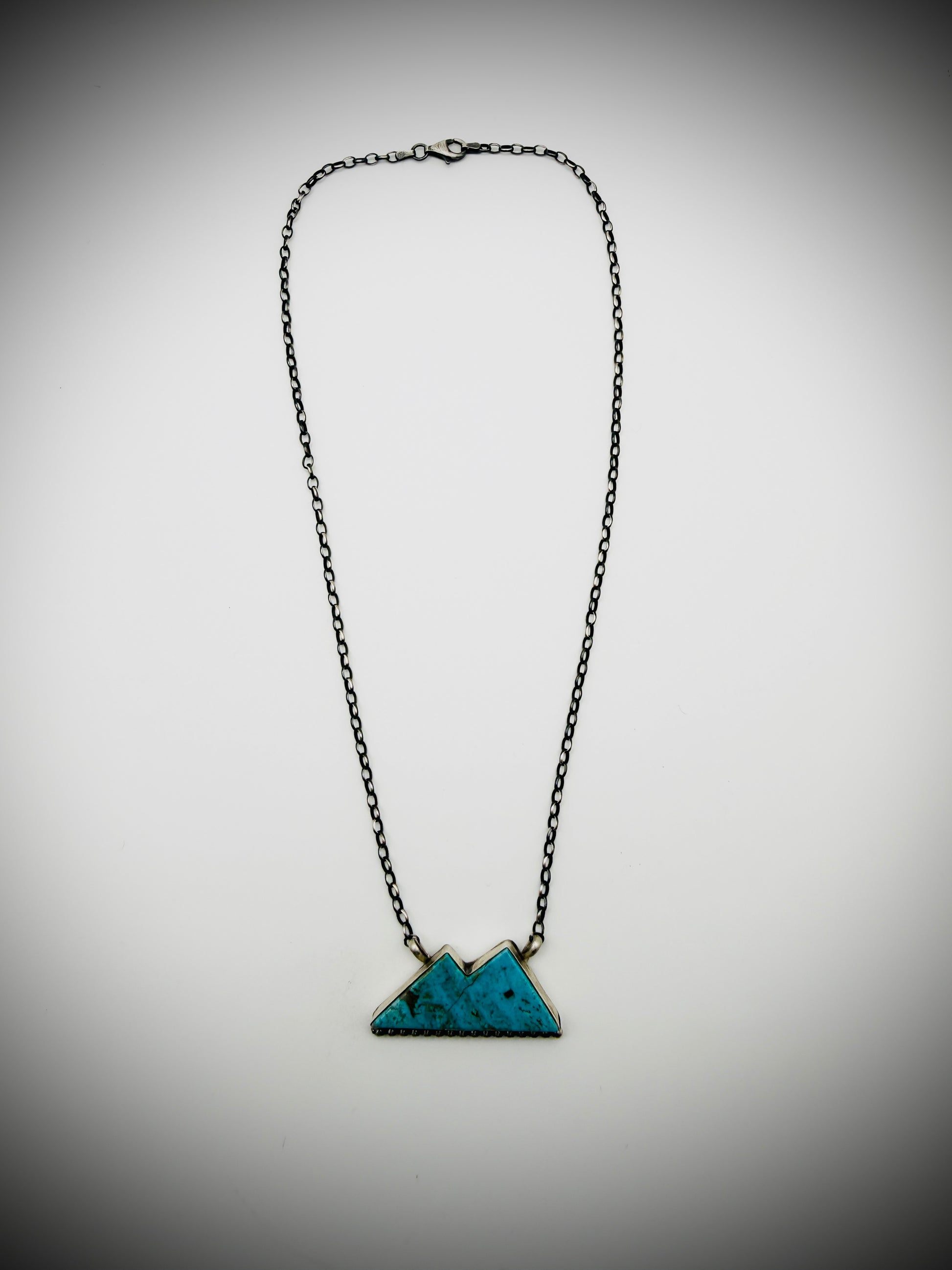 Augustine Largo Turquoise Mountain Necklace — Sterling, 18", 15g