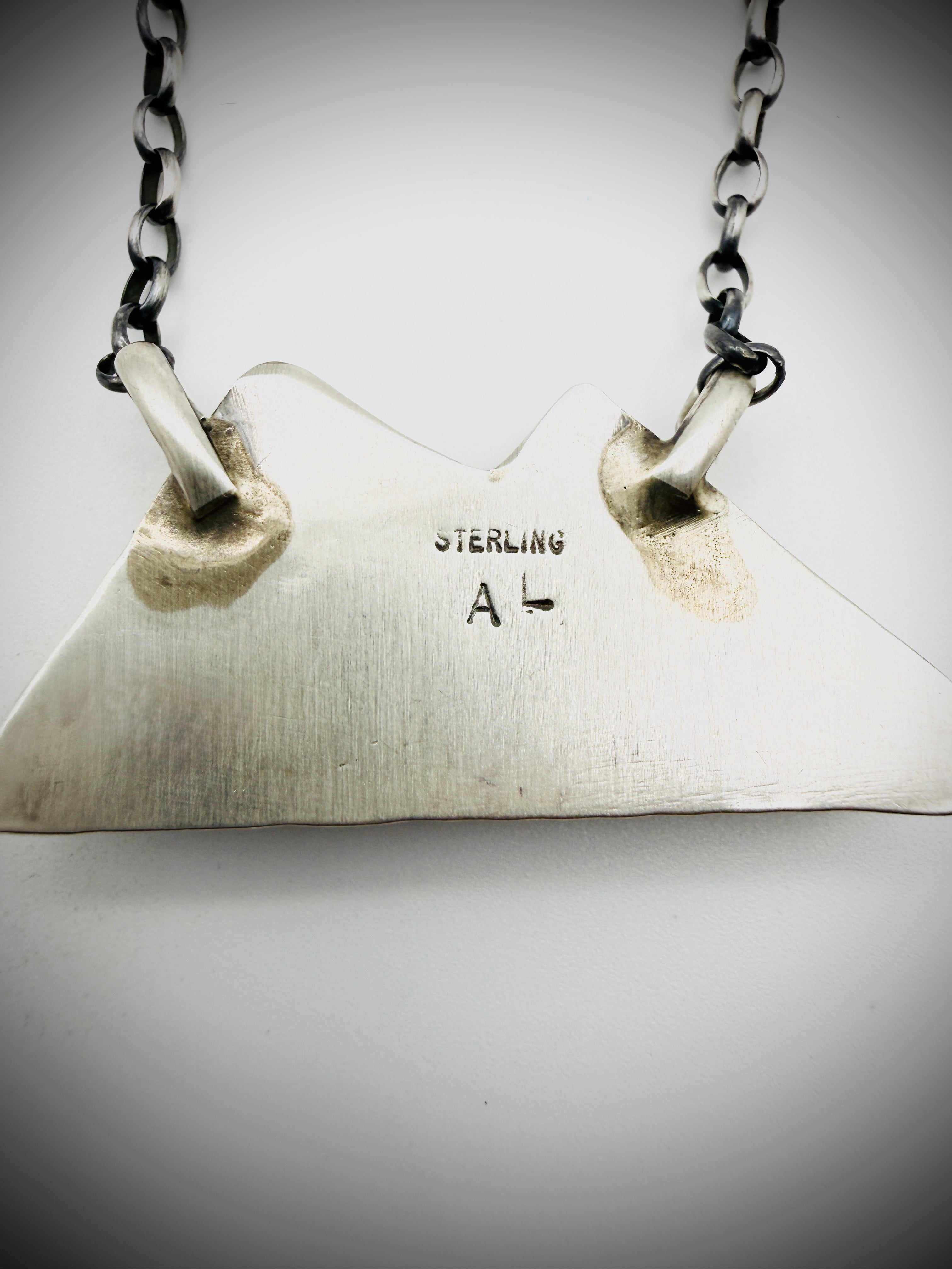 Augustine Largo Turquoise Mountain Necklace — Sterling, 18