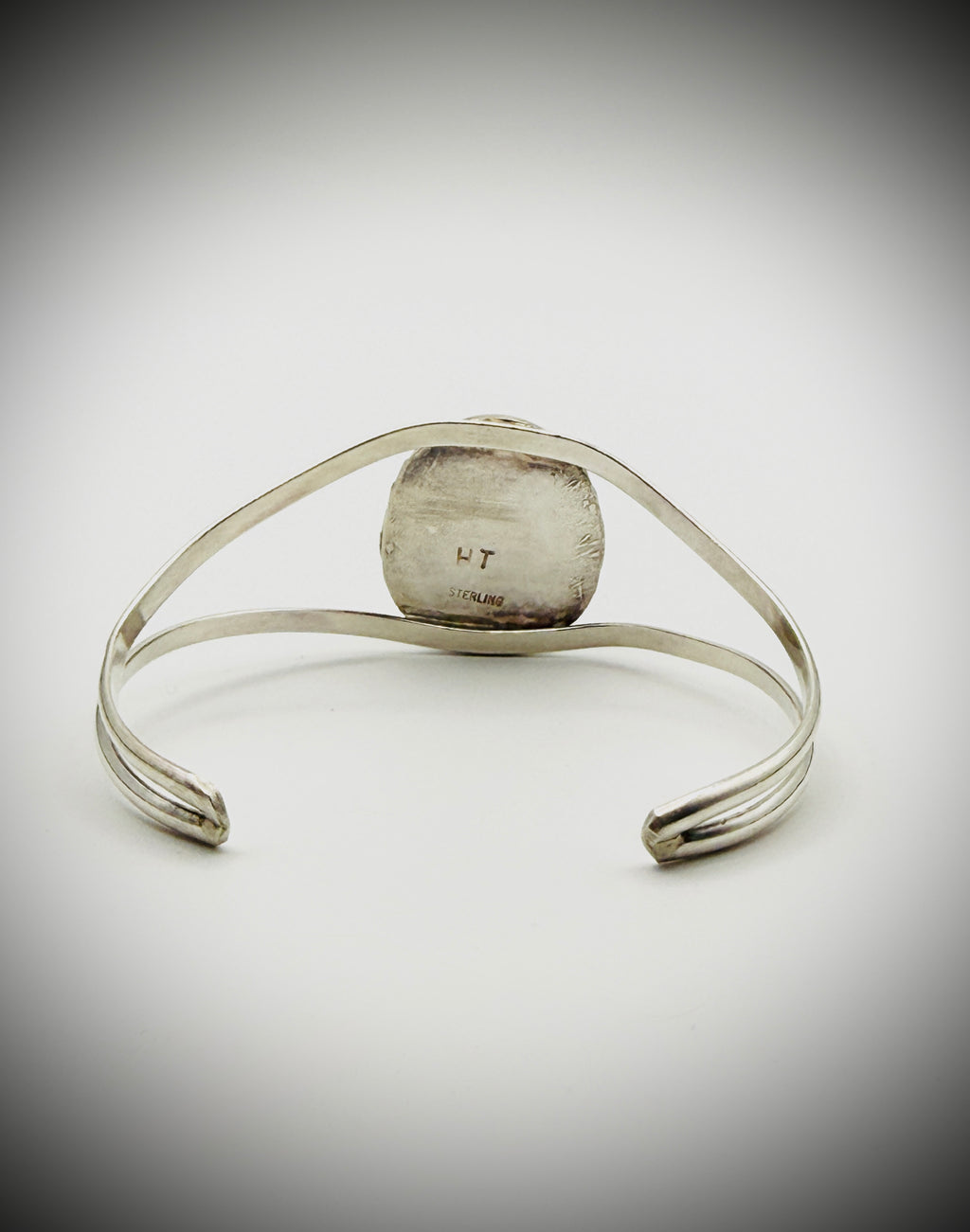 Navajo Turquoise Cuff — Sterling, 6.25", 13g (Signed HT)
