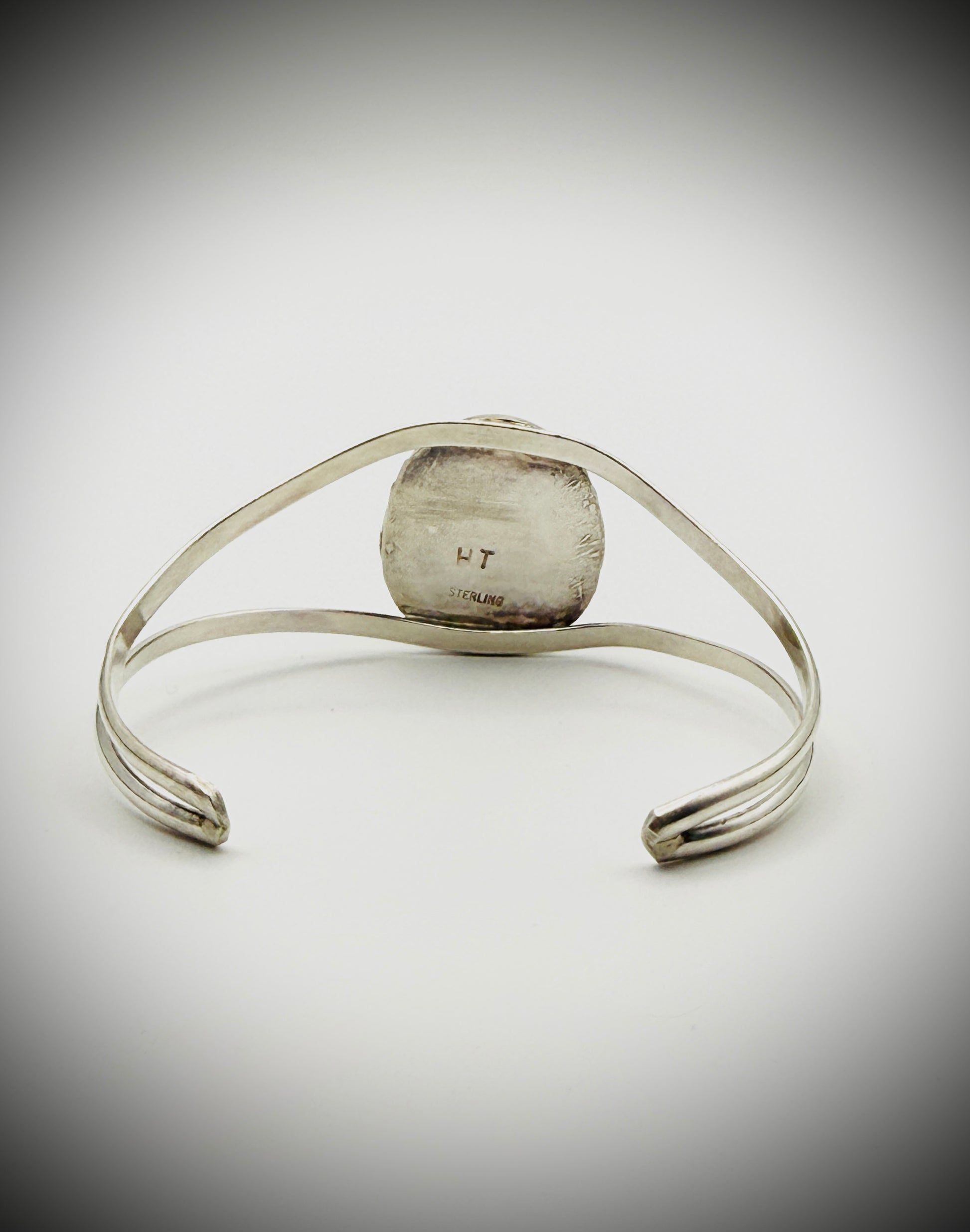 Navajo Turquoise Cuff — Sterling, 6.25", 13g (Signed HT)