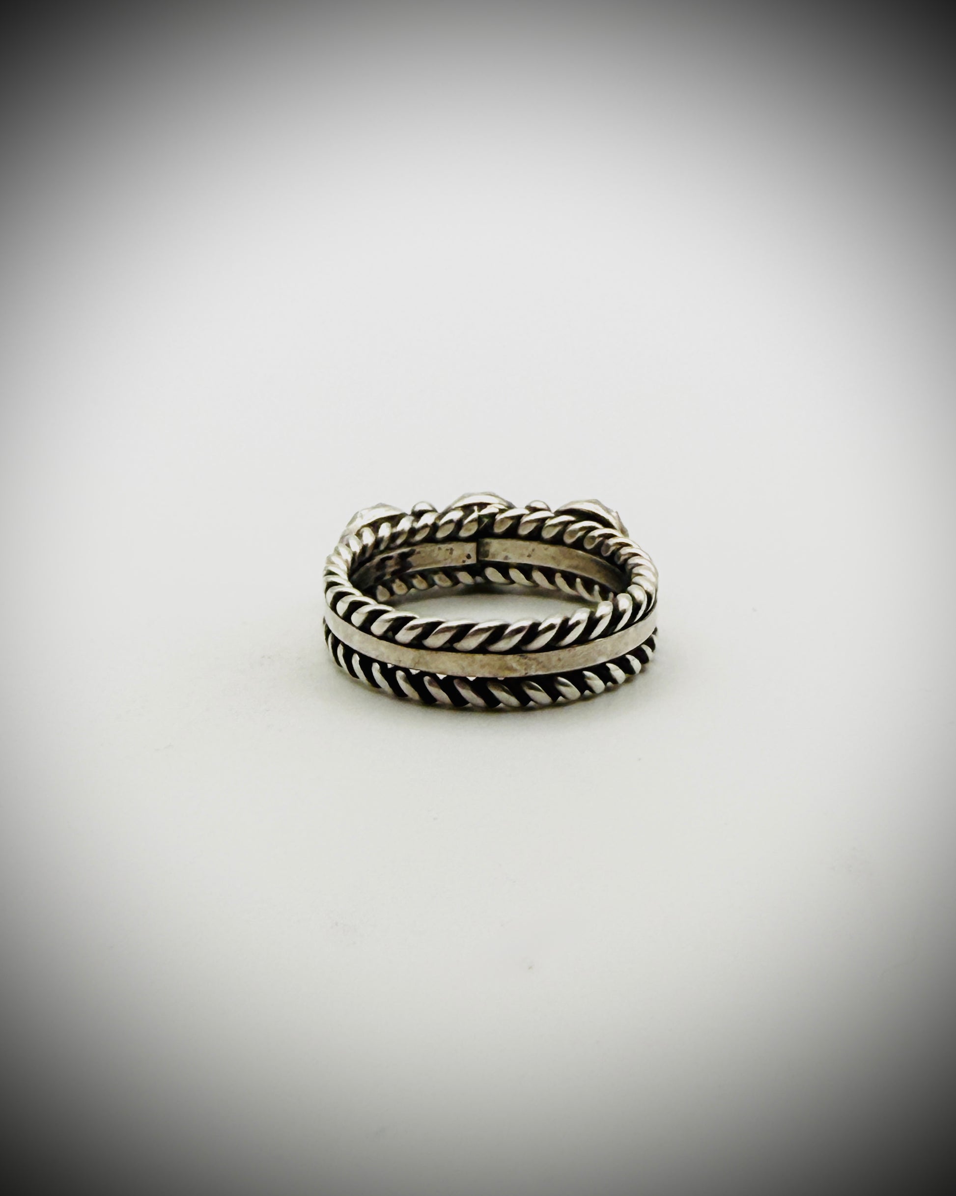 Ray King Sterling & Turquoise Triple-Stone Band — Size 7, 5g