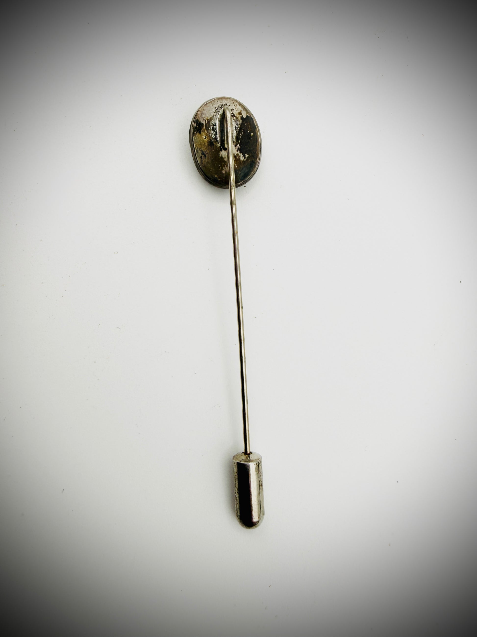 Vintage Sterling Silver Turquoise Hat Pin / Stick Pin