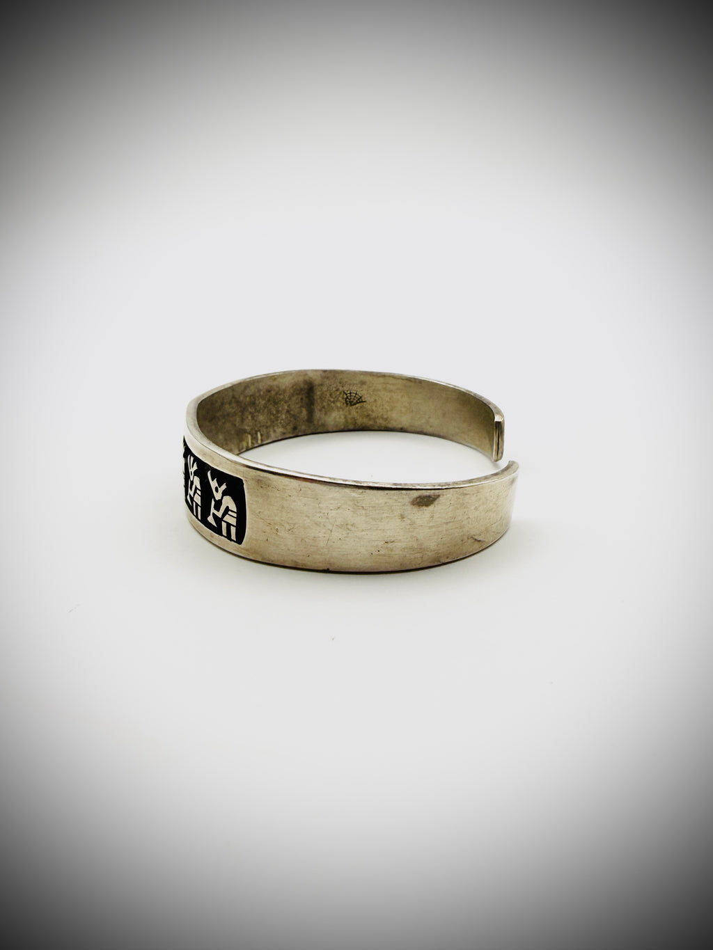 Vintage Hopi Sterling Overlay Cuff Bracelet – Spiderweb Hallmark
