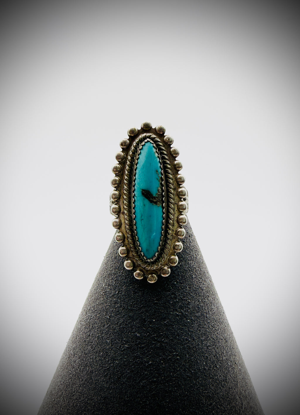 Vintage Pacific Jewelry Co Sterling Turquoise Ring Sz 4