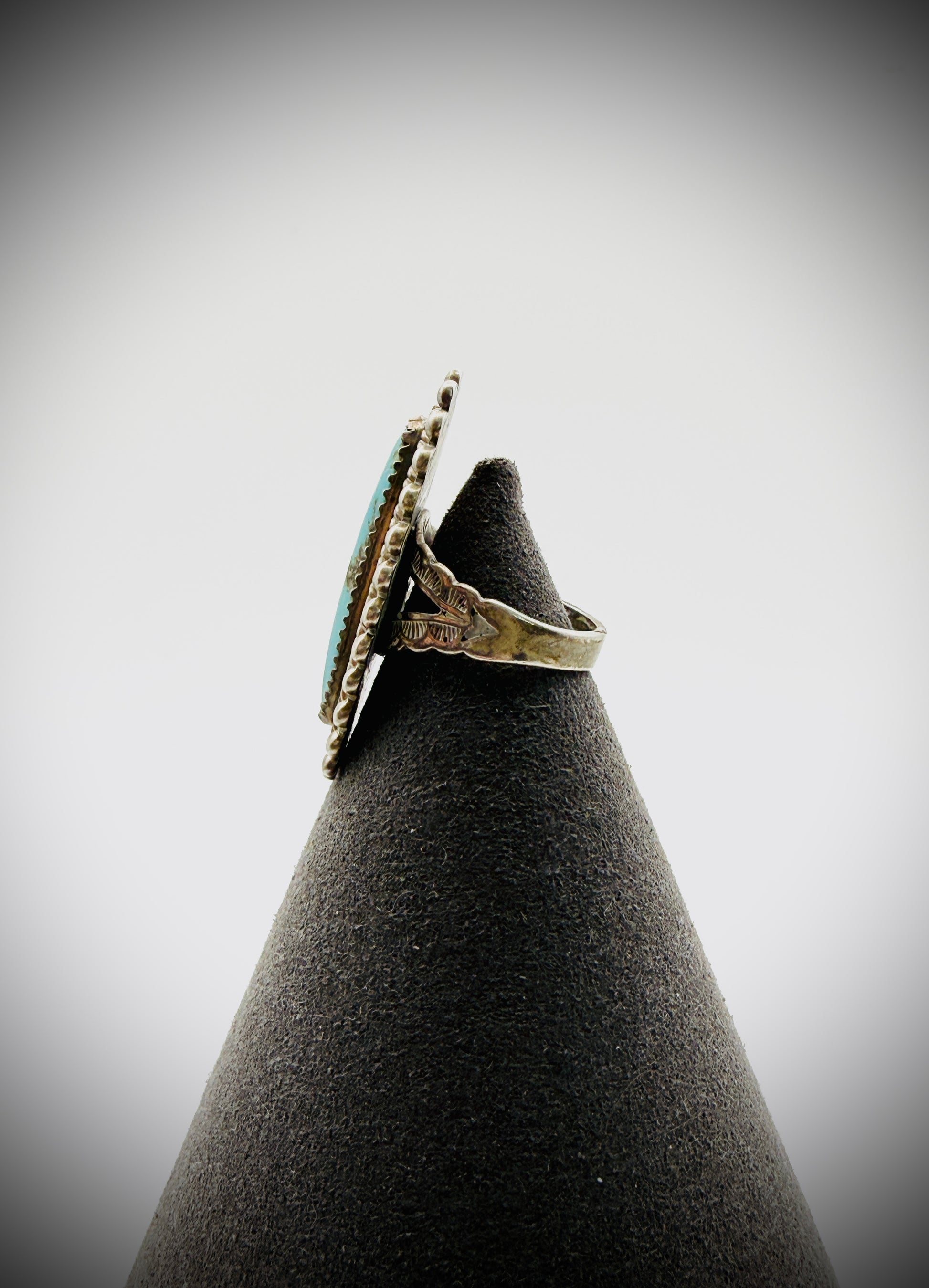 Vintage Pacific Jewelry Co Sterling Turquoise Ring Sz 4