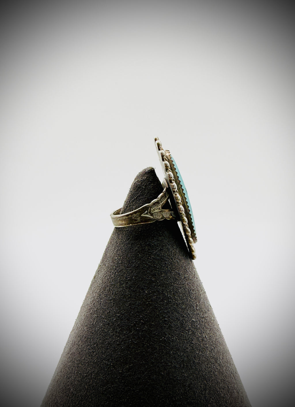 Vintage Pacific Jewelry Co Sterling Turquoise Ring Sz 4