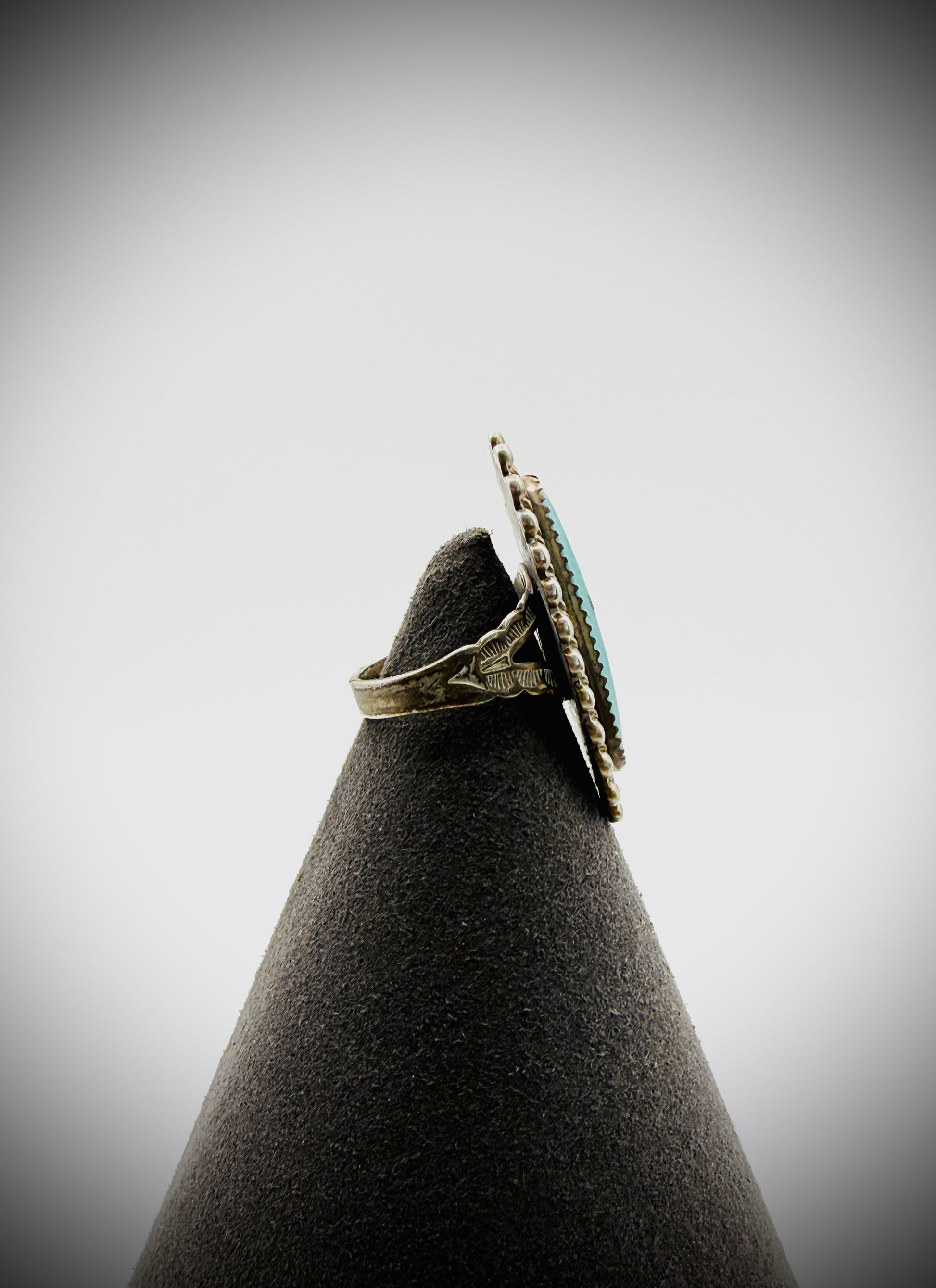 Vintage Pacific Jewelry Co Sterling Turquoise Ring Sz 4