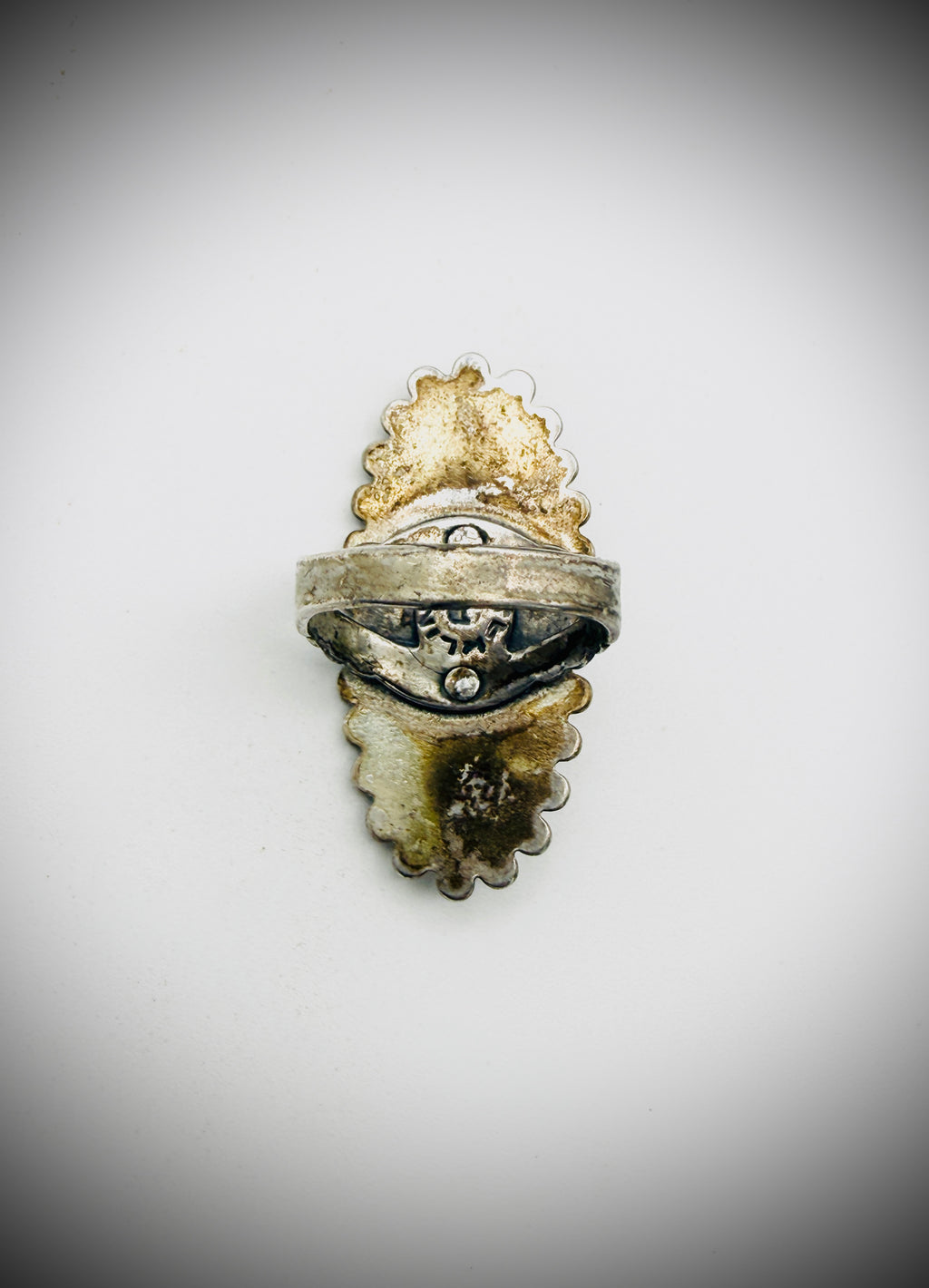 Vintage Pacific Jewelry Co Sterling Turquoise Ring Sz 4