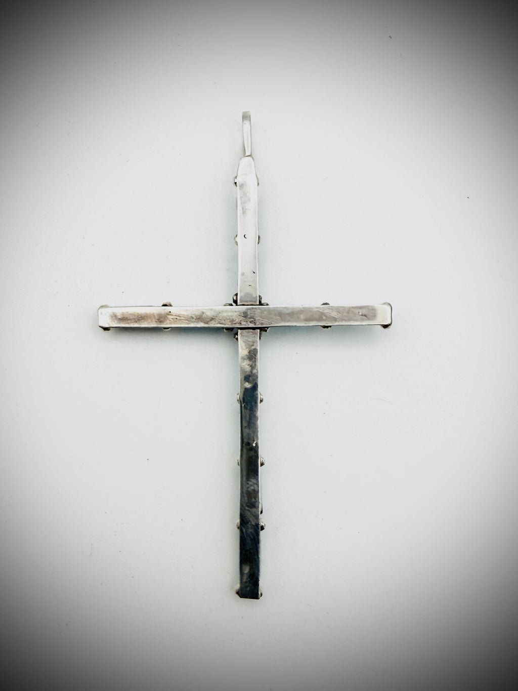 Sterling Turquoise Cross Pendant 2.5"