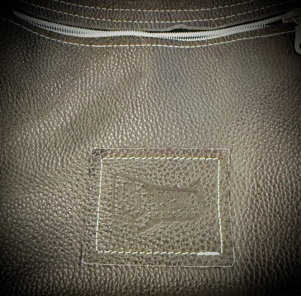 DCD “Annie” Shoulder Bag | Chocolate/White Hide + Lead Dallas Tool | Fringe