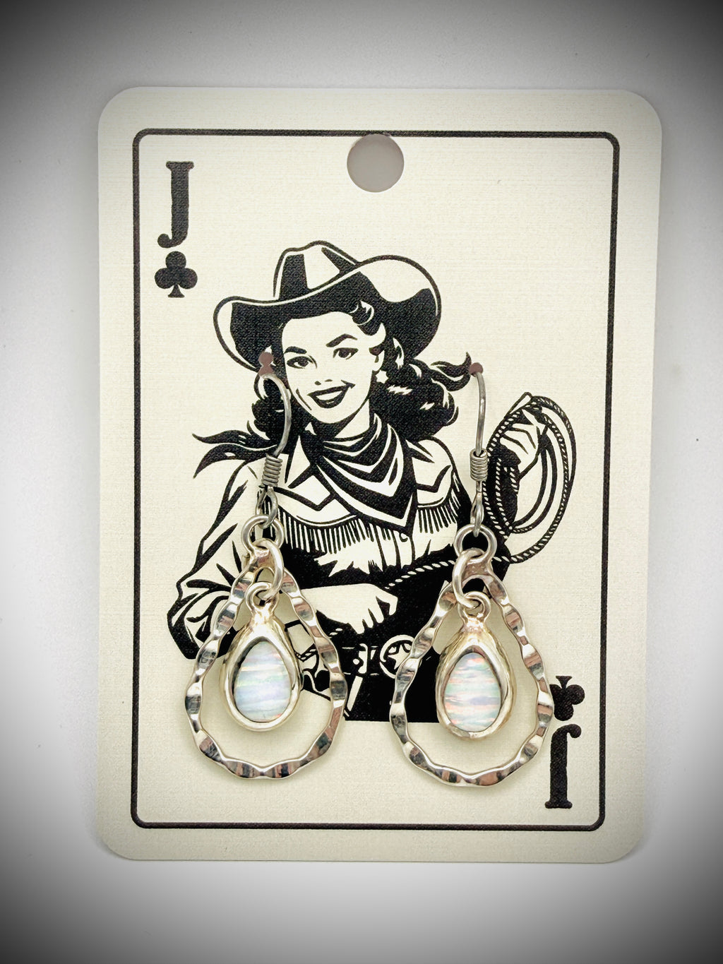 Taxco Mexico Sterling Silver Opal Dangle Earrings
