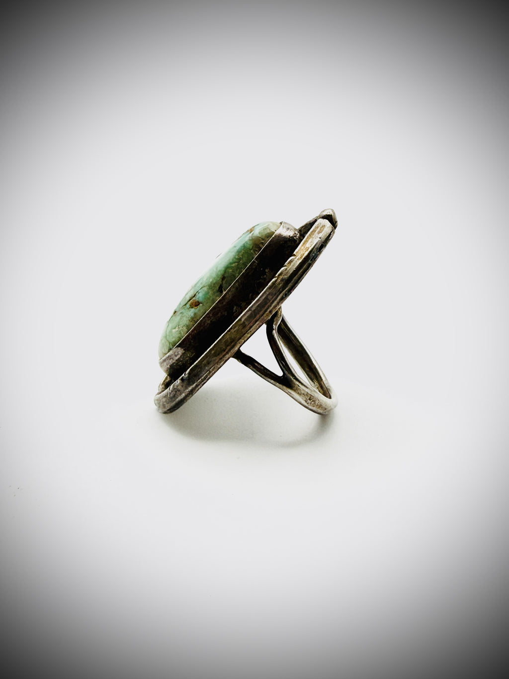 VINTAGE STERLING SILVER TURQUOISE RING | SIZE 4