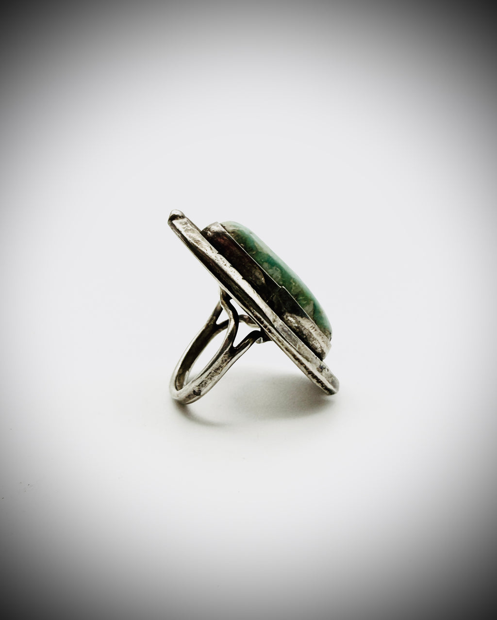 VINTAGE STERLING SILVER TURQUOISE RING | SIZE 4