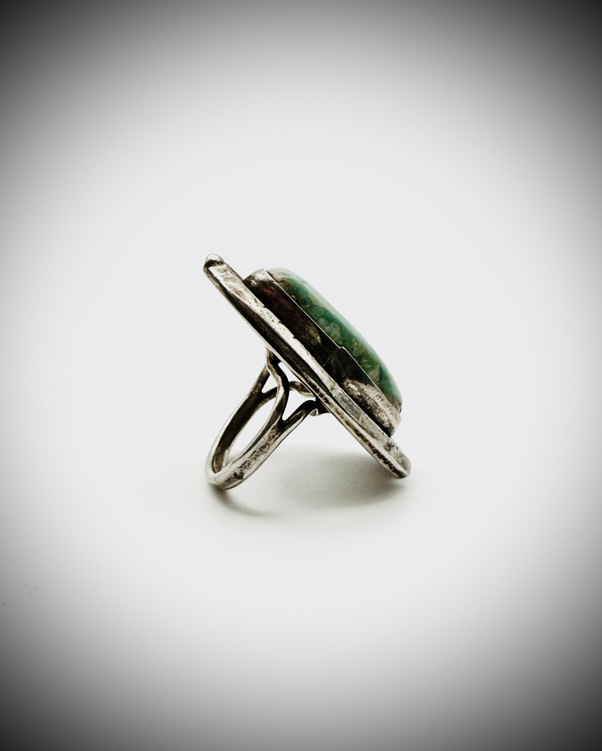 VINTAGE STERLING SILVER TURQUOISE RING | SIZE 4