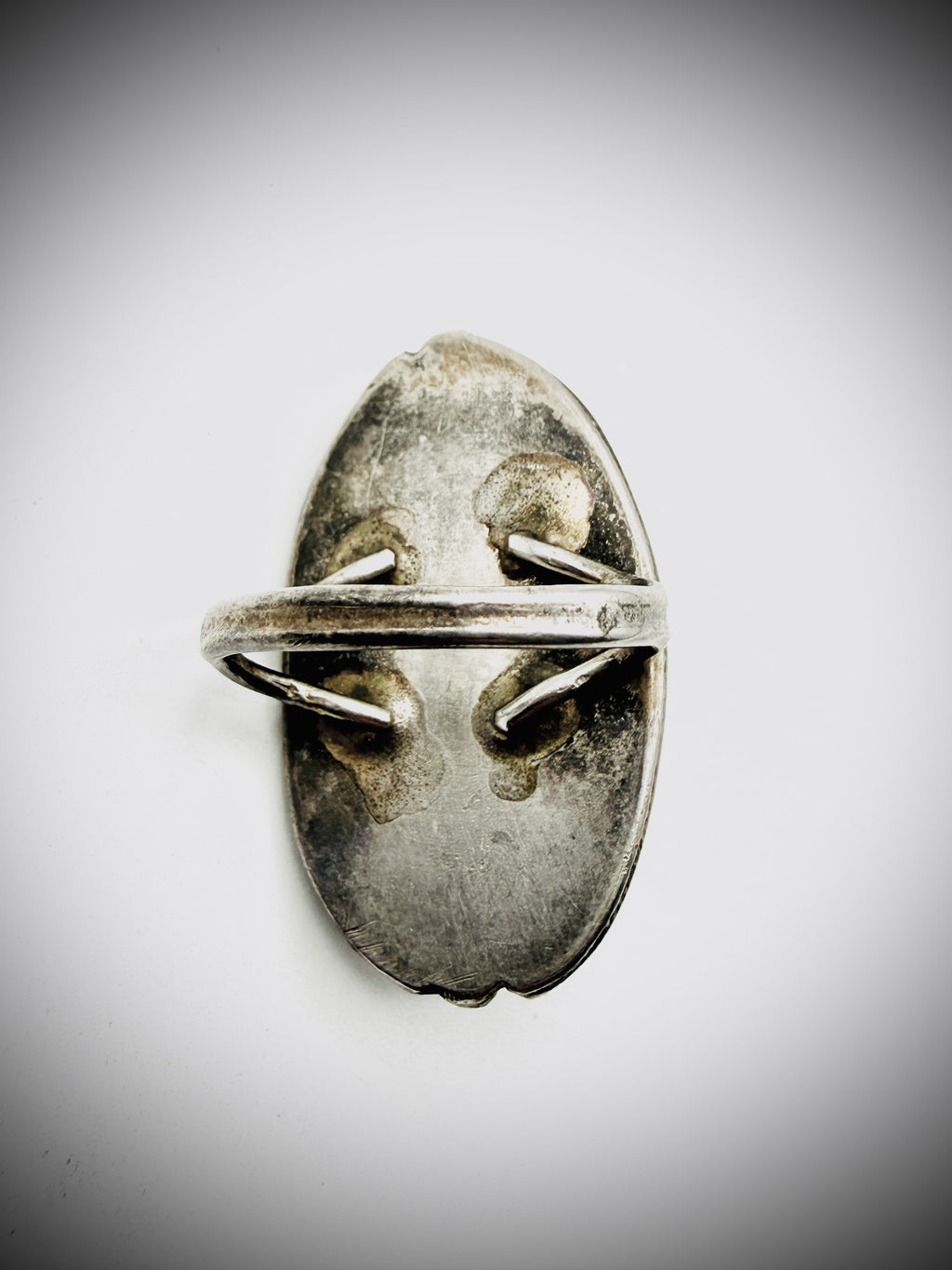 VINTAGE STERLING SILVER TURQUOISE RING | SIZE 4