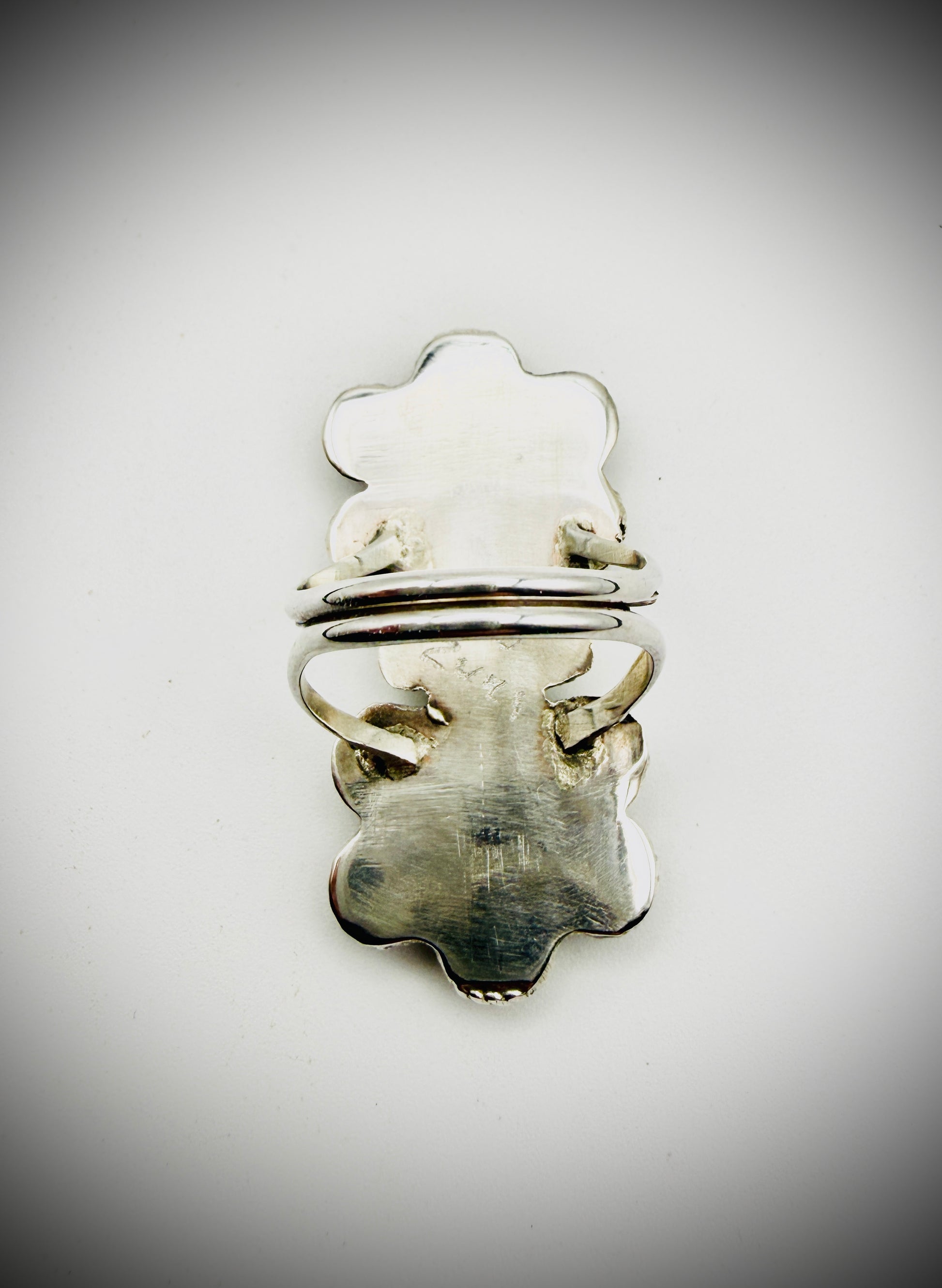 GINA DOSEDO ZUNI TURQUOISE FLOWER CLUSTER RING SZ 7.5