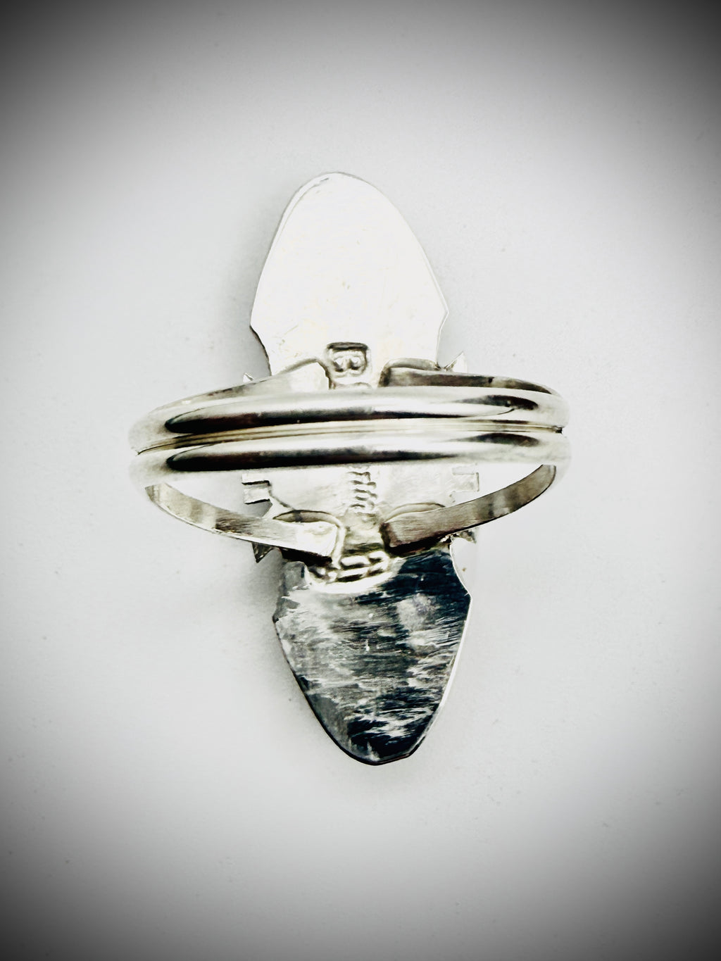 BRANDON ETCITTY STERLING NO. 8 TURQUOISE RING SZ 10