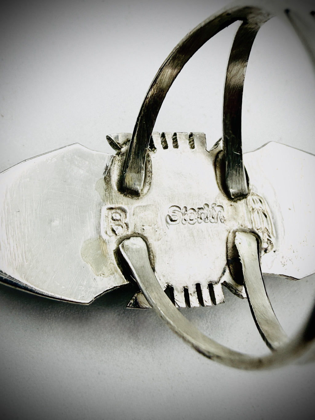 BRANDON ETCITTY STERLING NO. 8 TURQUOISE RING SZ 10