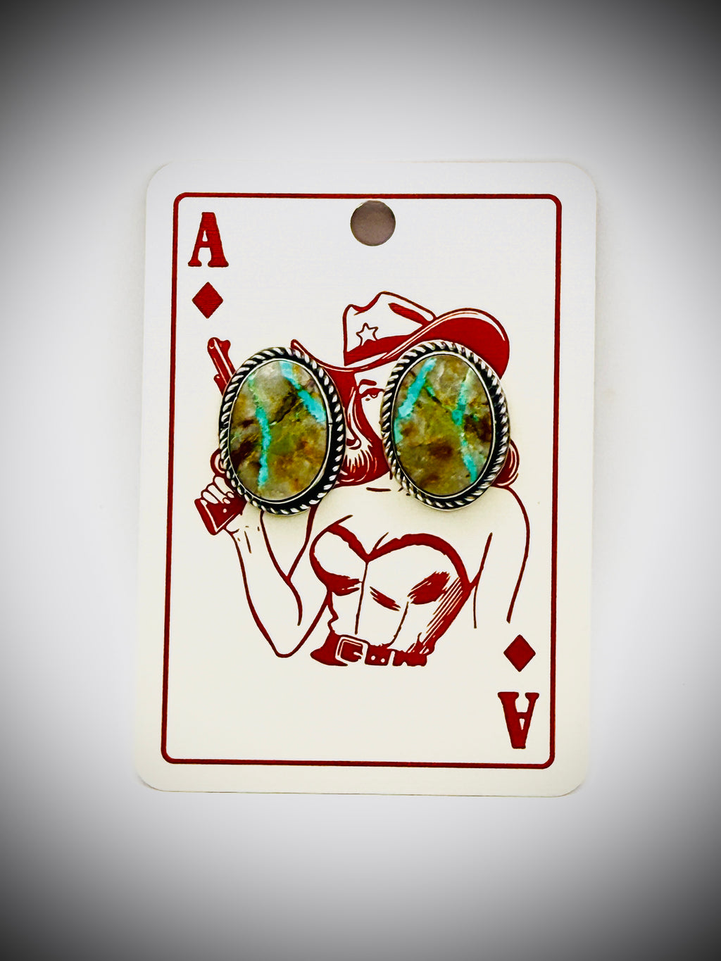 JUDITH DIXON STERLING ROYSTON RIBBON TURQUOISE POST EARRINGS