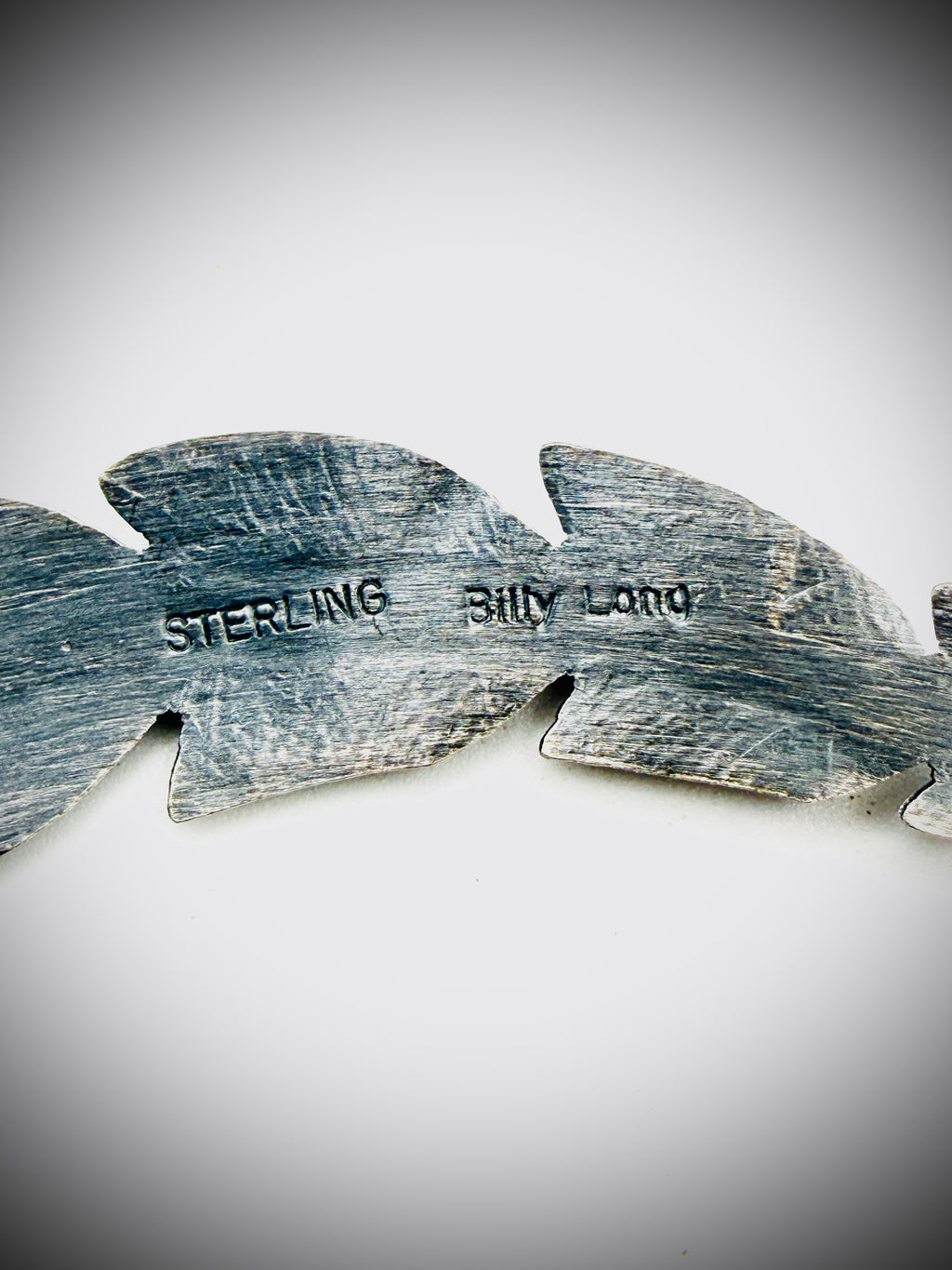 BILLY LONG NAVAJO STERLING FEATHER DANGLE EARRINGS